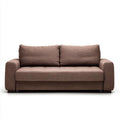 Sofa dwuosobowa brązowa z tapicerką poliestrową 200 x 90 x 88 cm