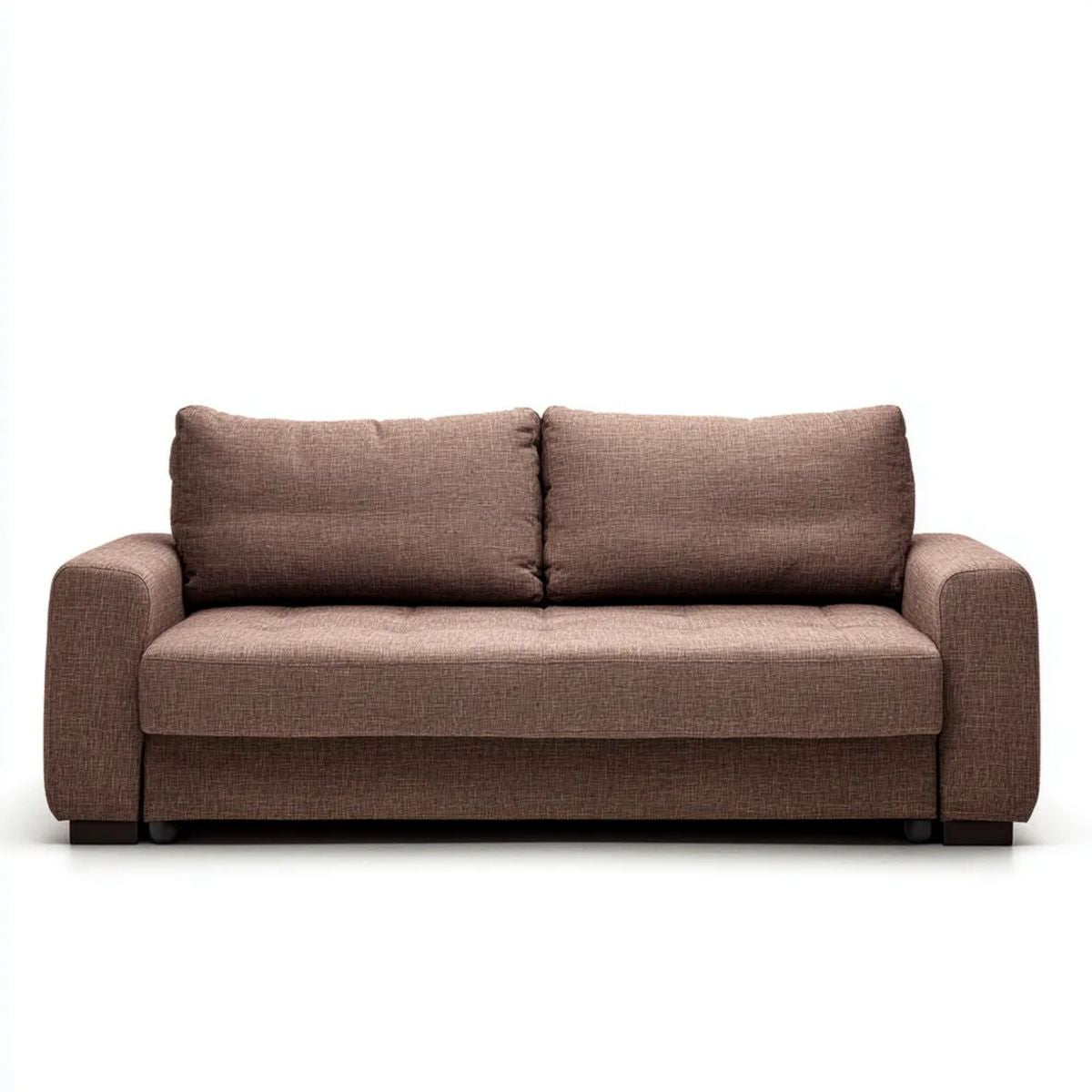 Sofa dwuosobowa brązowa z tapicerką poliestrową 200 x 90 x 88 cm
