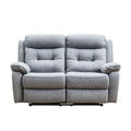 Szara dwuosobowa sofa z funkcją relaks z poliestru 160 x 92 x 102 cm
