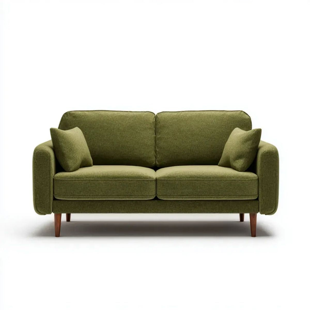Oliwkowa sofa dwuosobowa z tapicerką poliestrową 160 x 85 x 86 cm